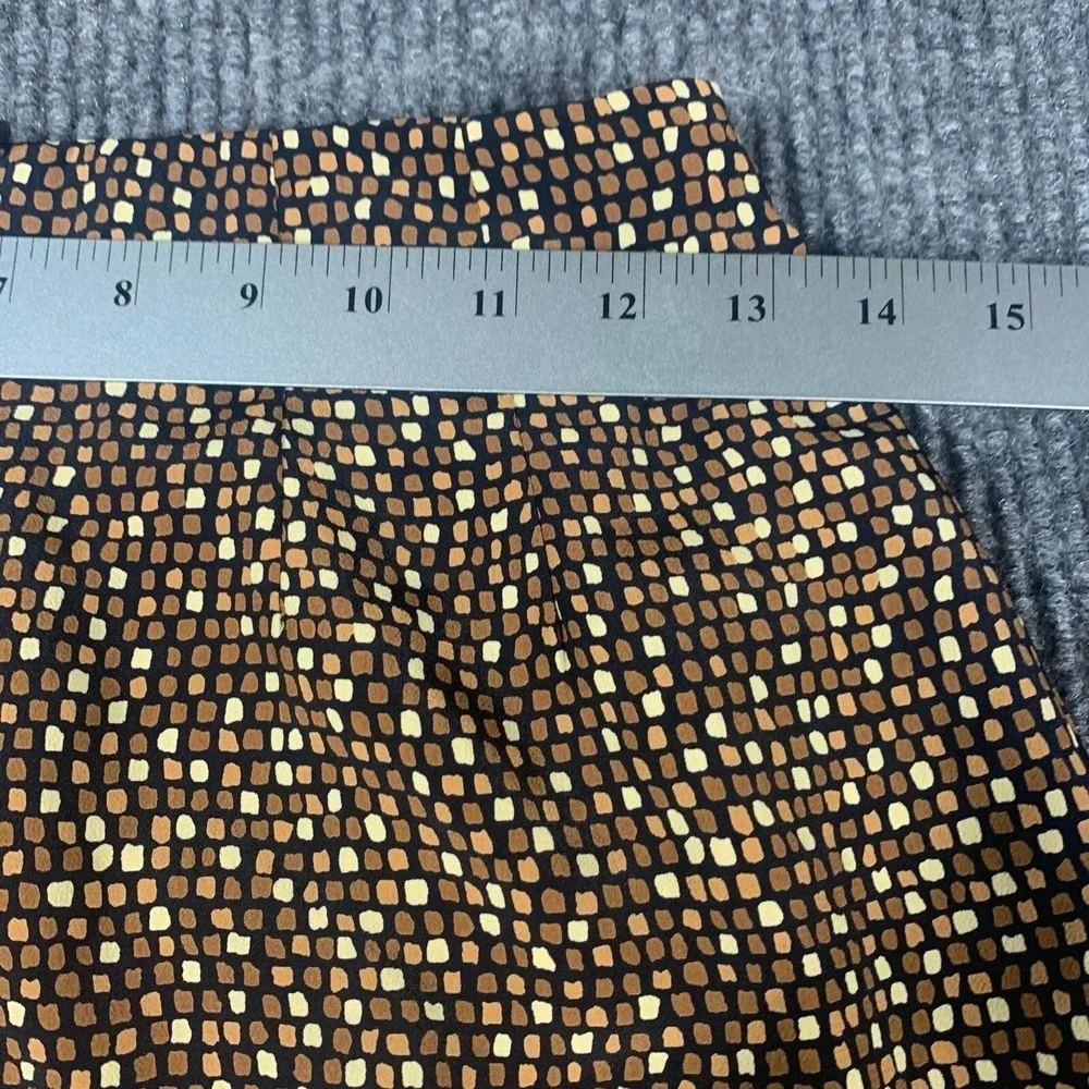 Liz Claiborne Skirt‎ Womens 4 Brown Lightweight Zip Up Short Abstract Y2K BOHO